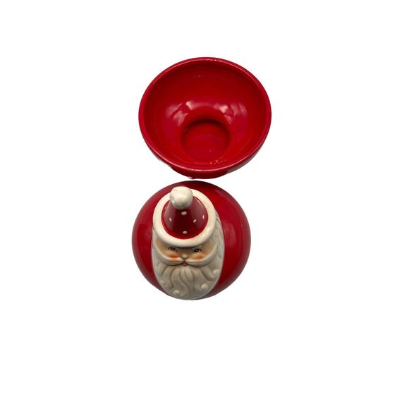 Johanna Parker Nostalgic Santa Candy Dish Canister - Picture 2 of 3